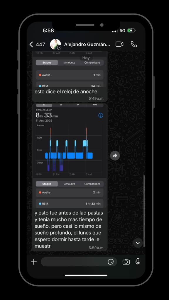 Testimonio real de WhatsApp reloj inteligente